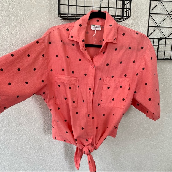 Cotton button up crop top - Picture 2 of 4